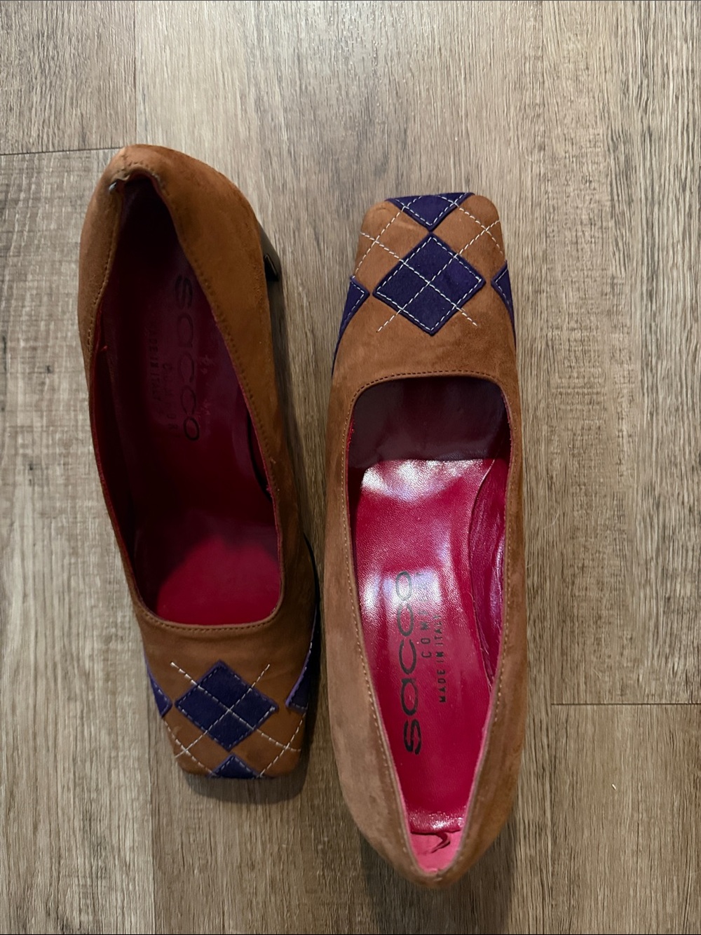 Sacco Comfort Vintage Rare Argyle Pump size 7 us 37.5 EUR